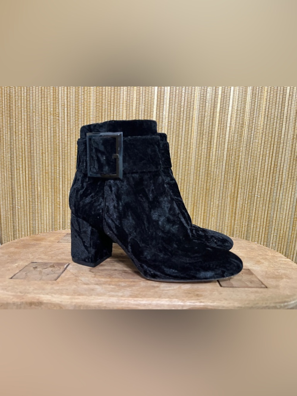 Louise et Cie Babette Black Velvet Ankle Booties